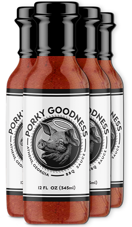 4-Pack | Porky Goodness BBQ Sauce - 12 OZ