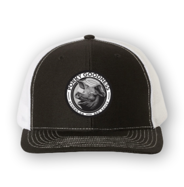 Black/White Snapback Trucker Hat