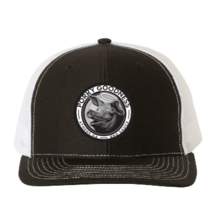 Black/White Snapback Trucker Hat